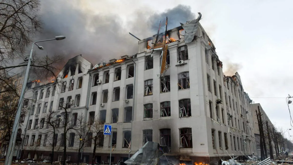 Watch: Mushroom clouds from massive explosion in Kharkiv, rocket strike caught on camera