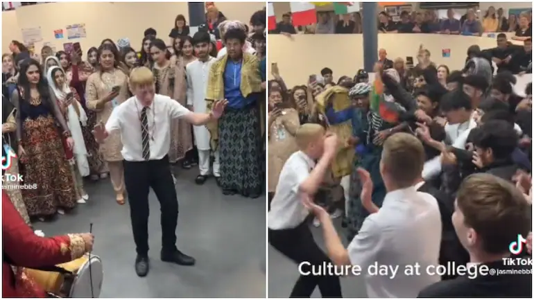 UK college student’s energetic dance to desi dhol beats wins hearts. Viral video has 2 million views