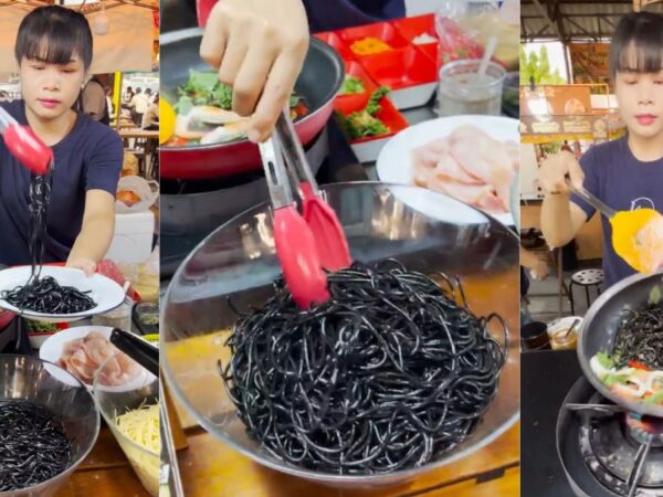 Thailand's Unique Black Noodles Goes Viral, Internet Reacts