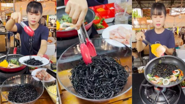 Thailand's Unique Black Noodles Goes Viral, Internet Reacts